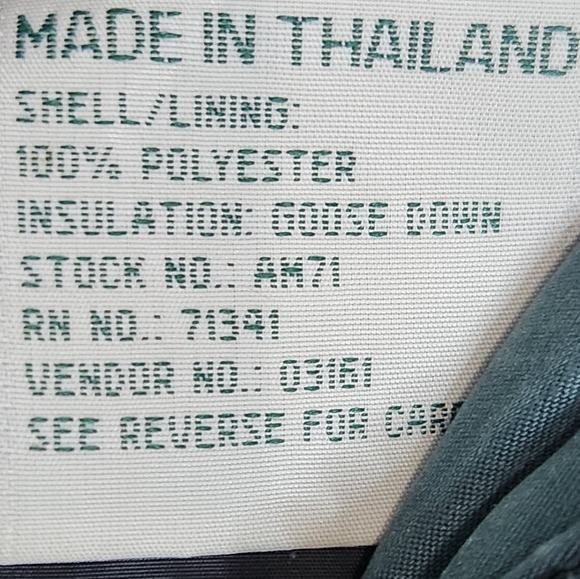 L.L. Bean Mens Regular Medium Goose Down Insulated Teal Blue Jacket two in one - Picture 6 of 15